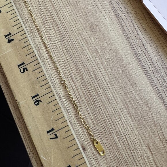 Gold “V” Pendant Necklace – Minimalist Stainless Steel Chain - Picture 6 of 7